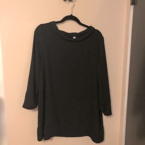 AYRTIGHT DIXON TUNIC FUNNEL TURTLENECK TOP BLACK NWT